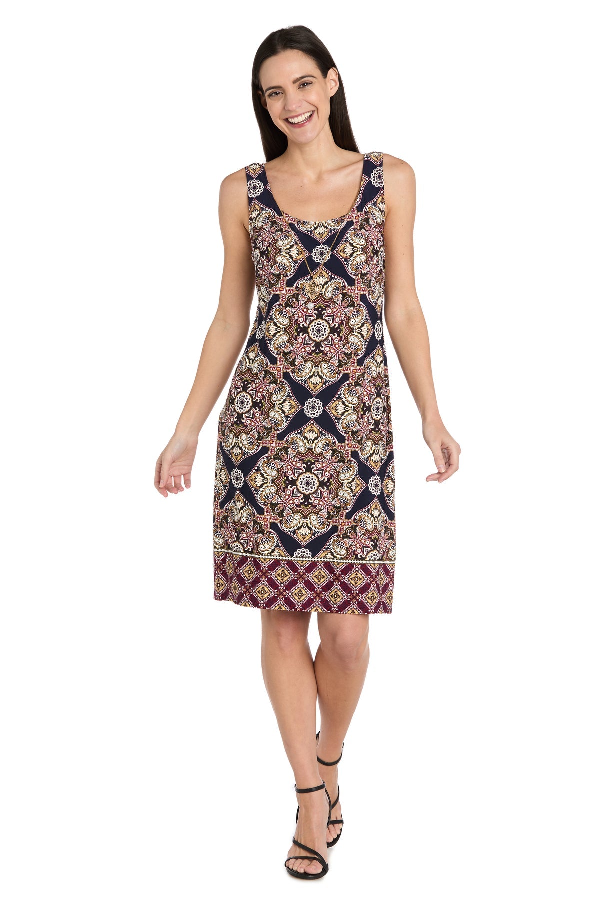 R&M Richards 3337 Two Piece Printed Short Mother of the Bride Jacket Dress