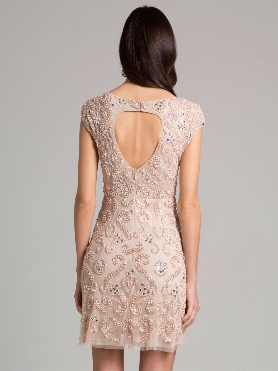 Cocktail Dresses Short Lace Mini Cocktal Dress Blush