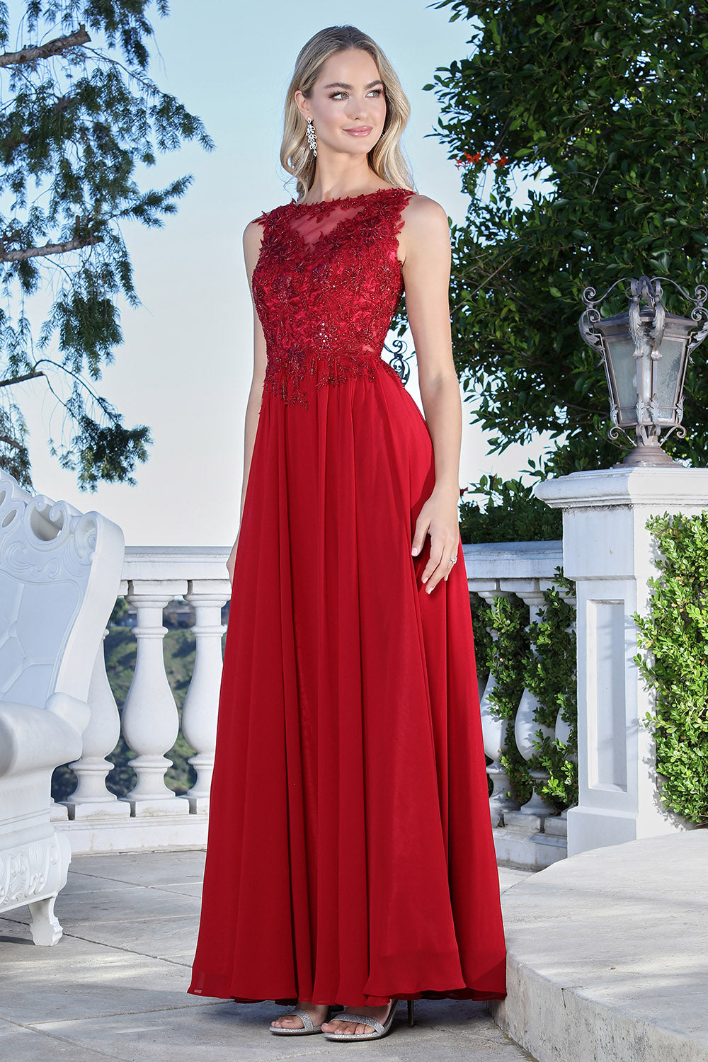 Formal Dresses Long A Line Beaded Evening Formal Dress Adora Design 3344 Burgundy