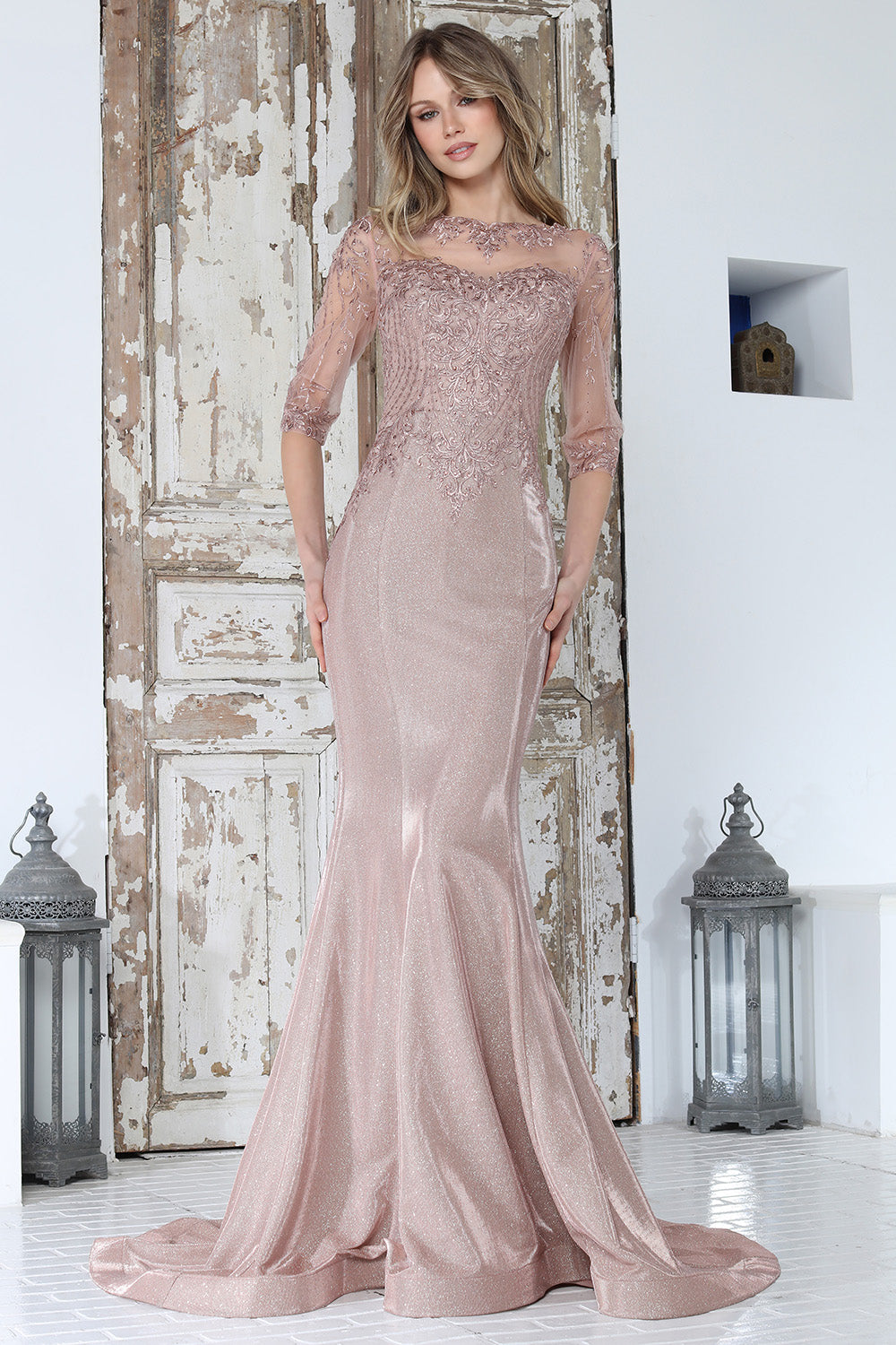Mother of the Bride Dresses Formal Long Mermaid Mother of the Bride Dress Adora Design 3354 Dusty Rose