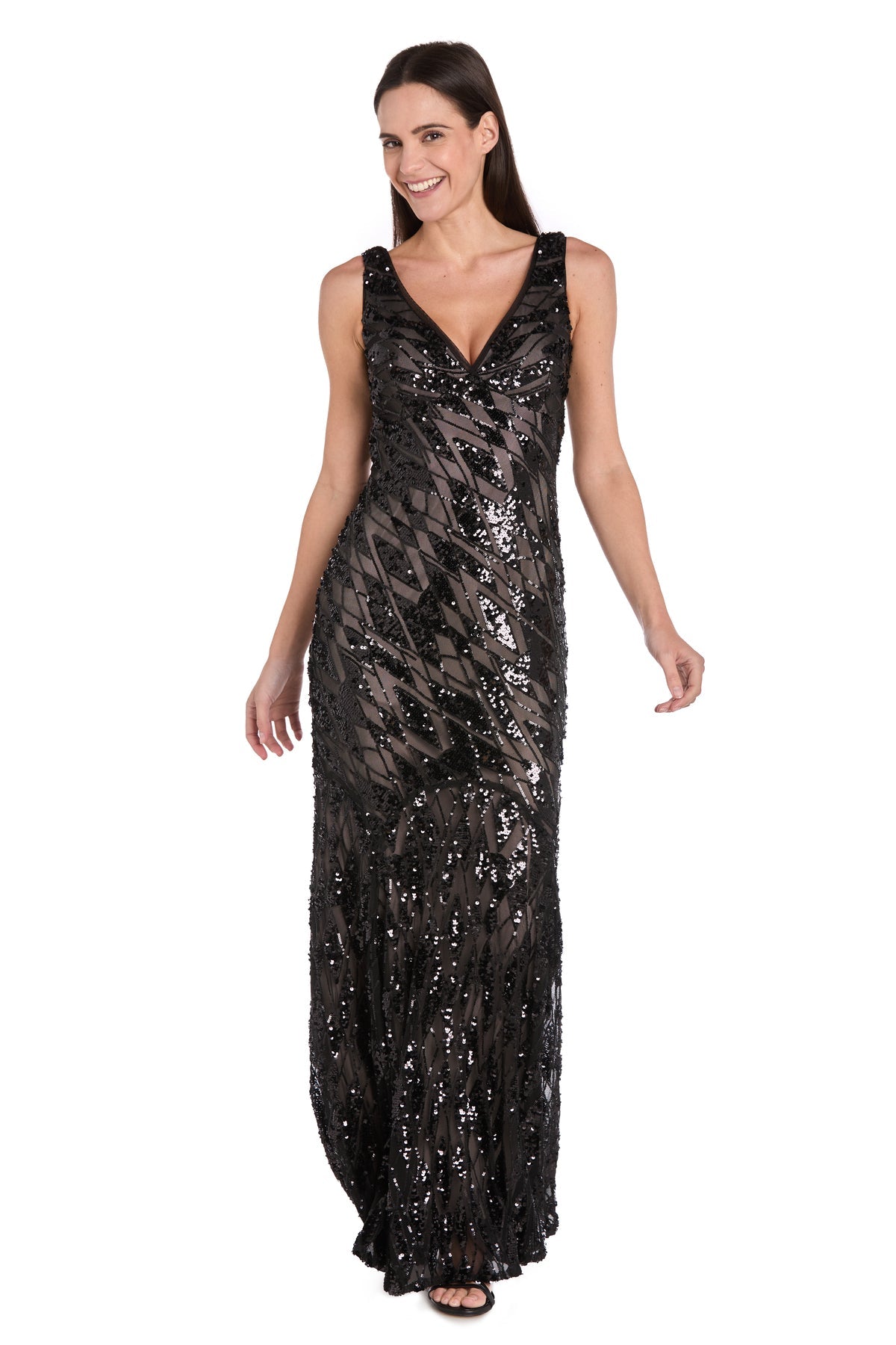 R&M Richards 3355 Formal Long Sequin Evening Dress