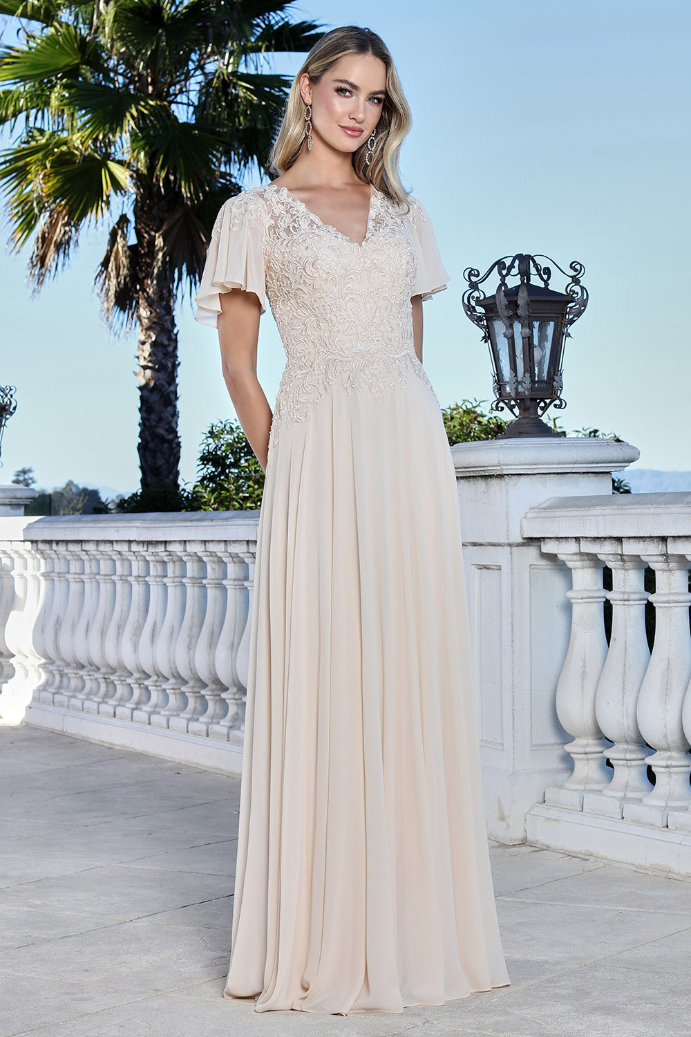 Formal Long Beaded Mother of the Bride Dress Adora Design 3356