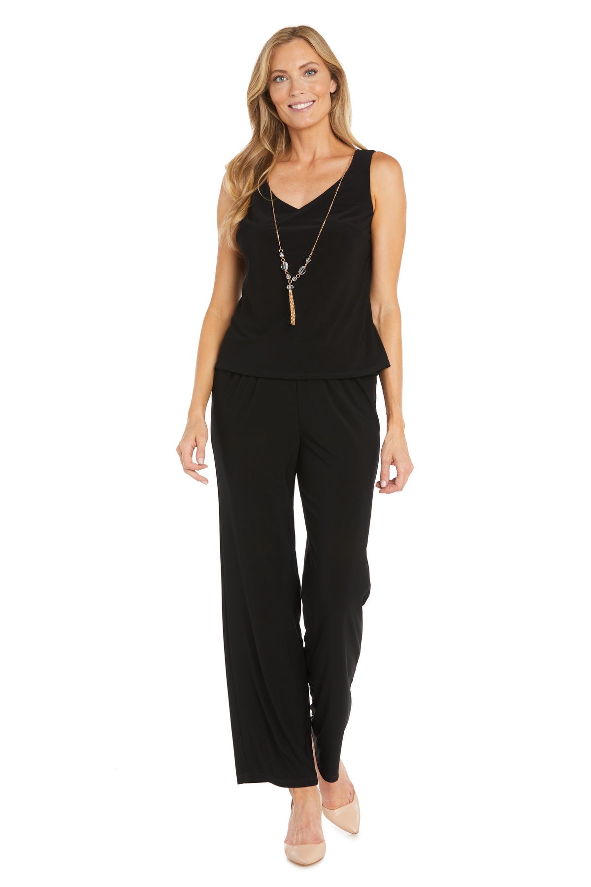 R&M Richards 3356 Formal Long Floral Jacket Pant Suit