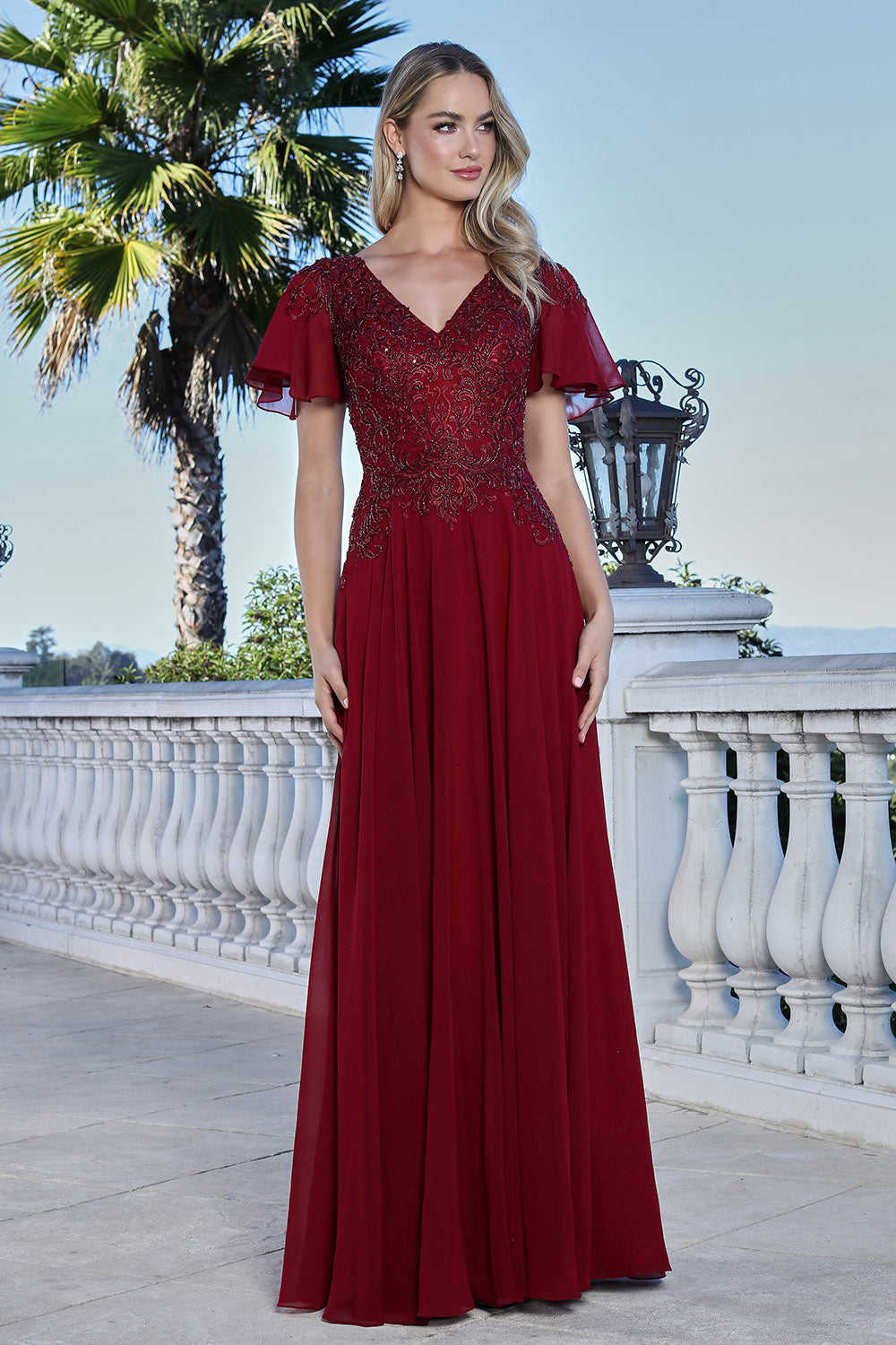 Formal Long Beaded Mother of the Bride Dress Adora Design 3356