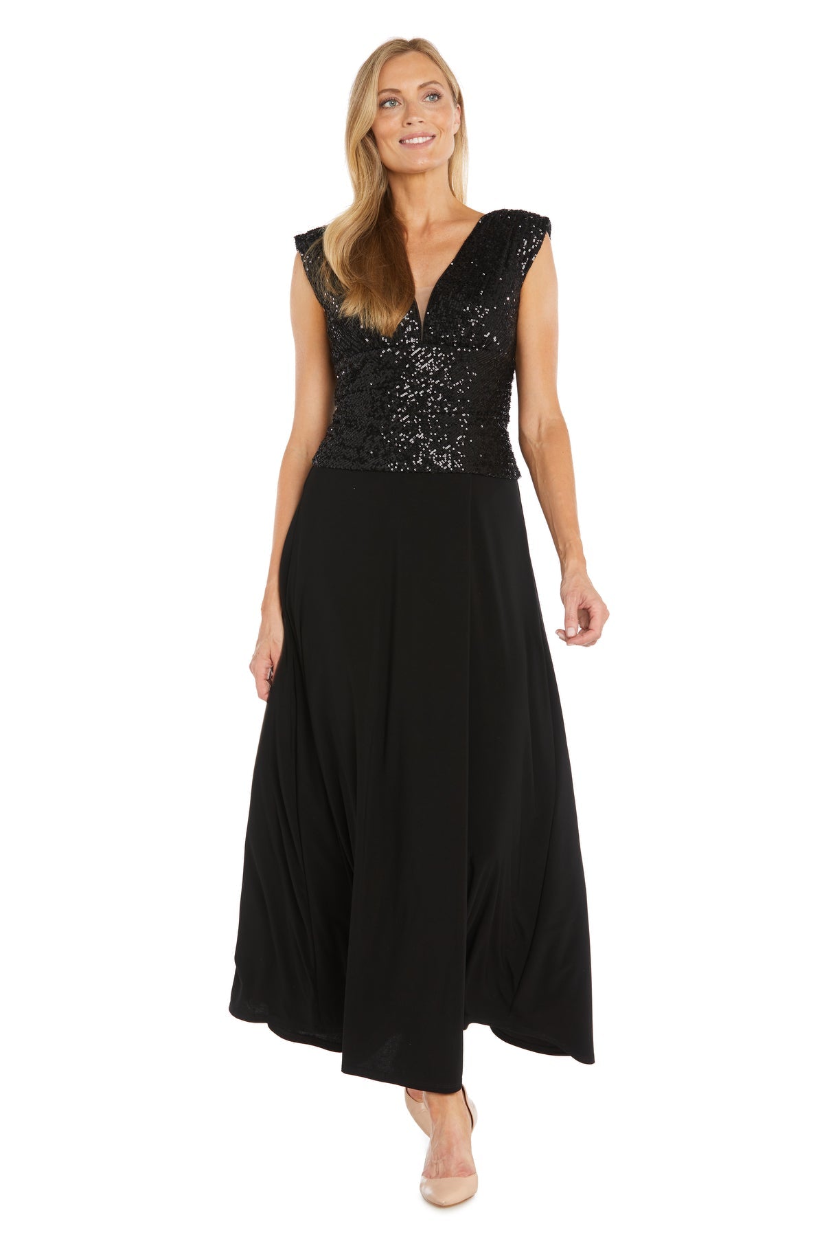 R&M Richards 3360 Long Formal Sequin Evening Dress