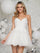 Cocktail Dresses Short A Line Glitter Dress Off White