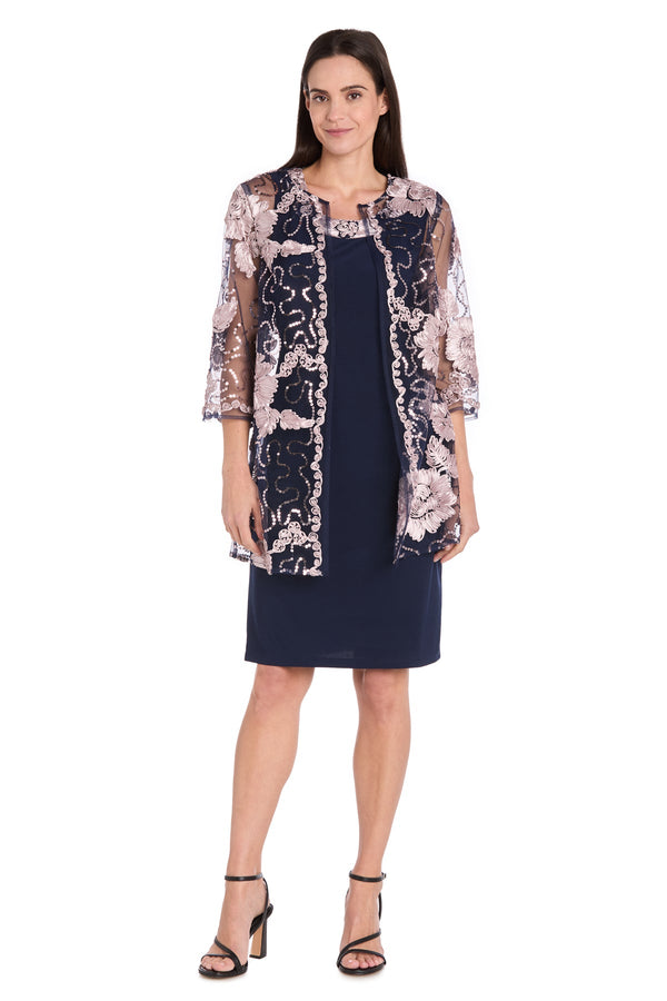 Two Piece Short Dress Mother of the Bride Jacket R&M Richards 3371