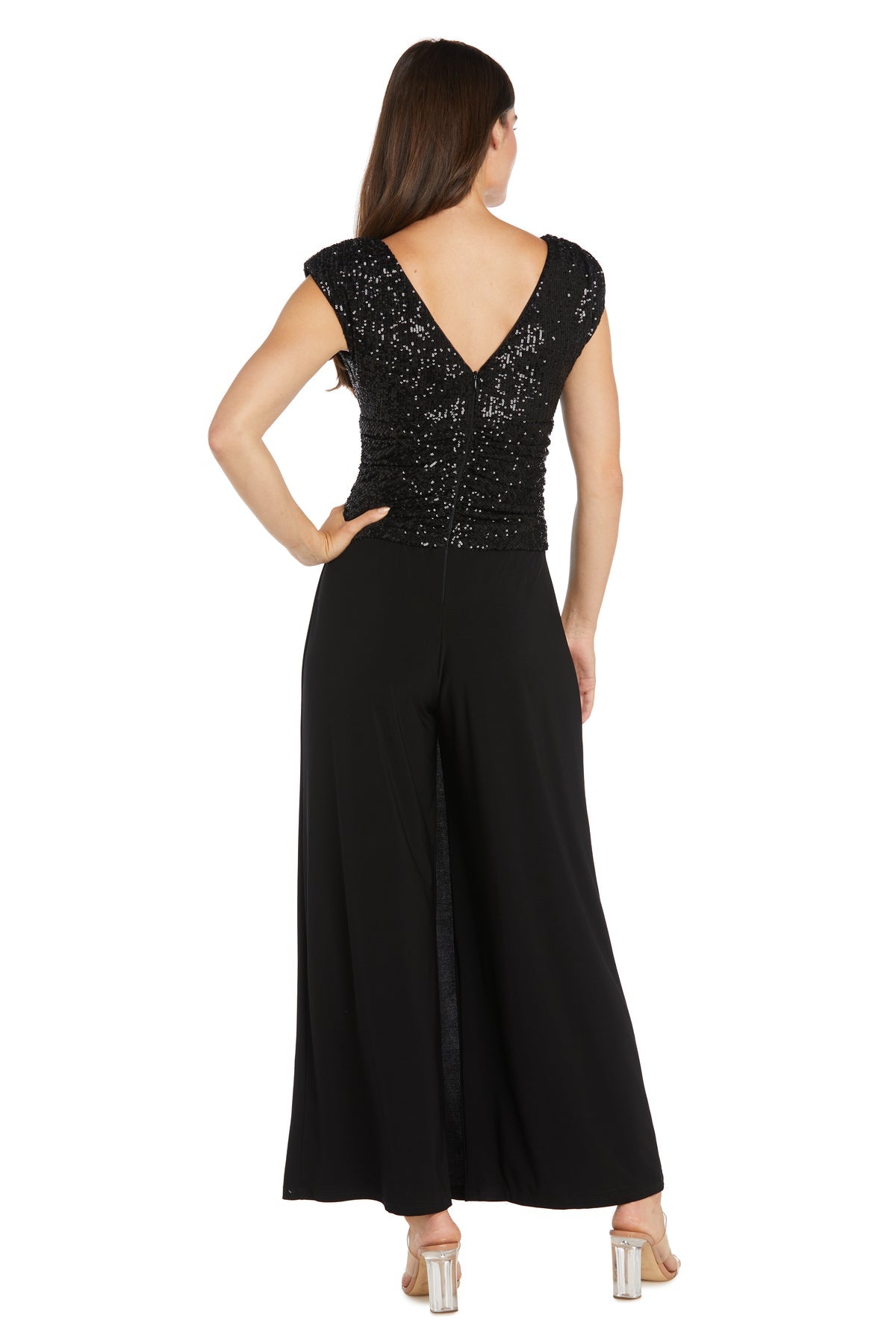 Jumpsuit Sequin Long Formal Jumpsuit Black