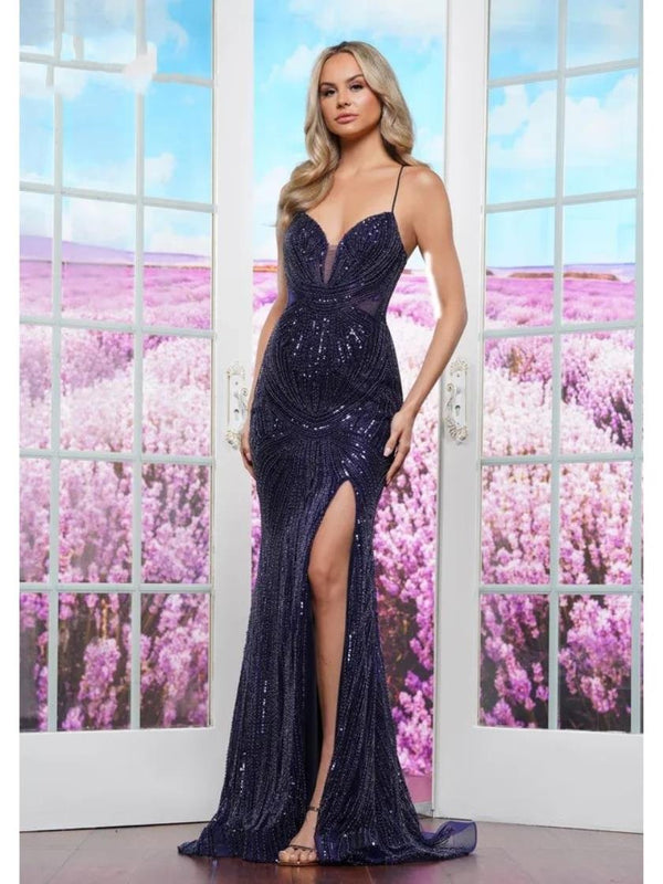 Colors 3391 Long Formal Fitted Evening Prom Dress