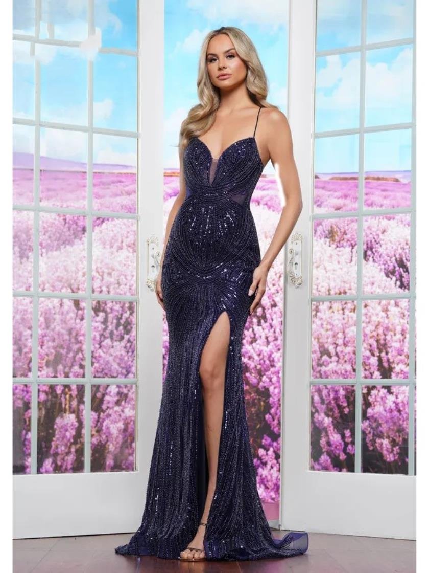 Prom Dresses Long Formal Fitted Evening Prom Dress Navy