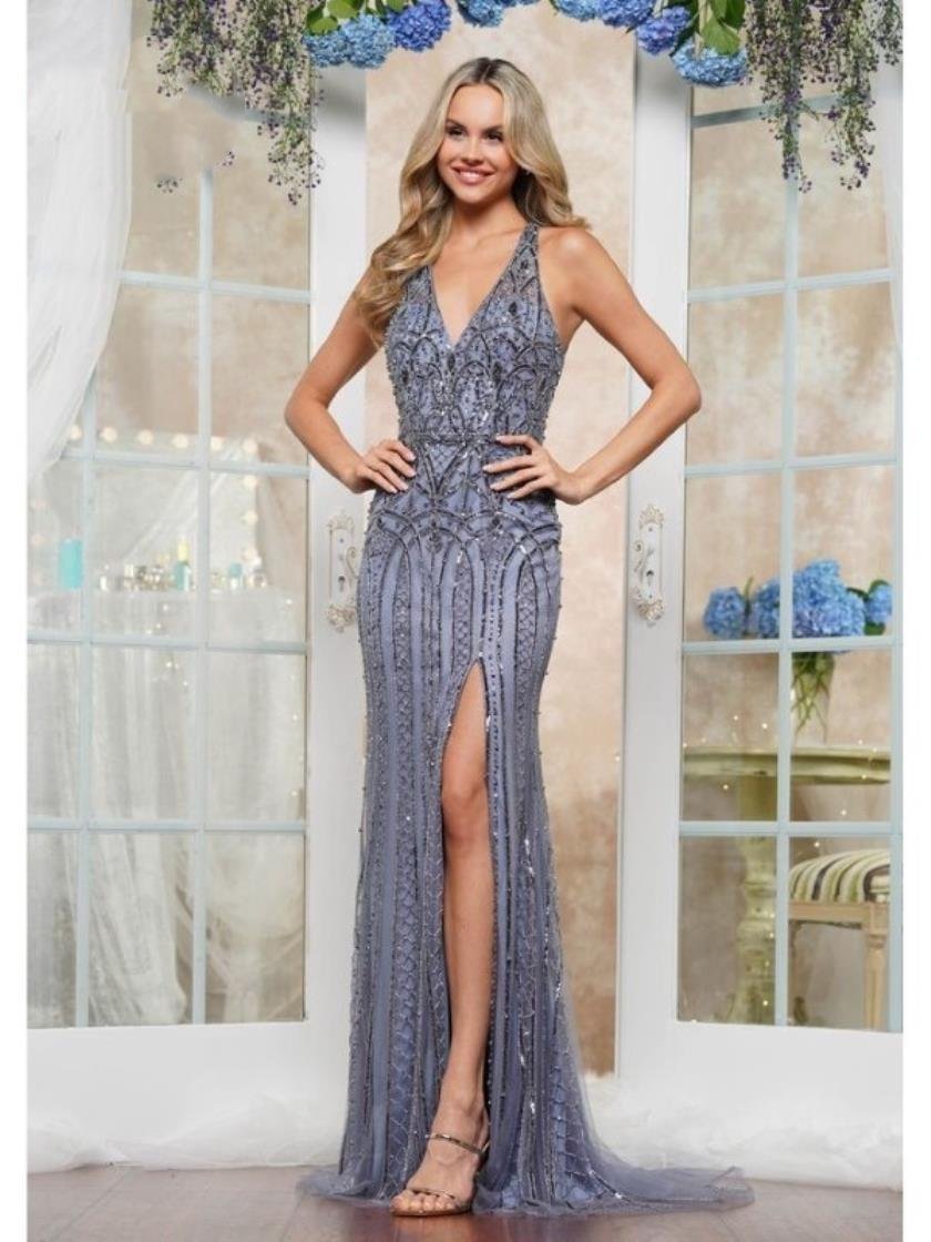 Prom Dresses Formal Long Fitted Evening Prom Dress Deep Peri