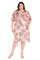 Plus Size Dresses Plus Size Short Sequin Floral Cocktail Dress Rose