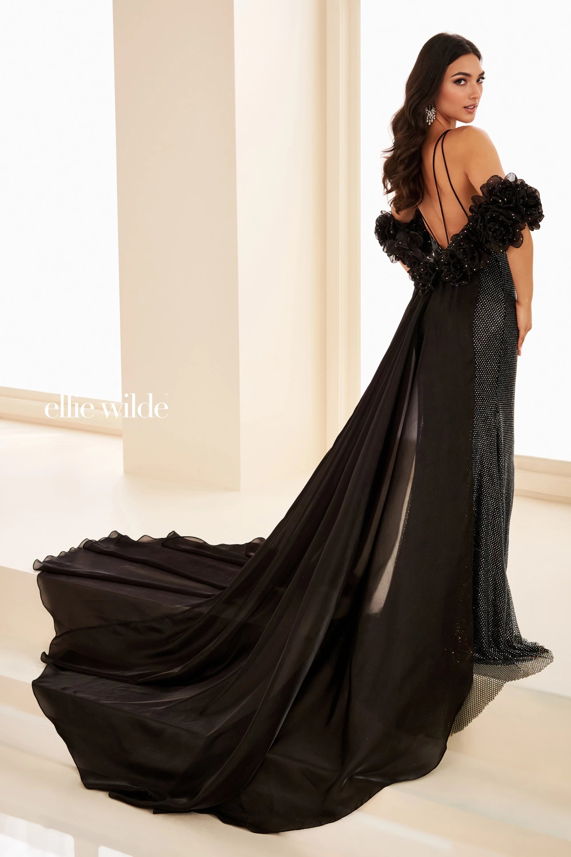 Prom Dresses Cape Long Formal Glitter Prom Dress Black