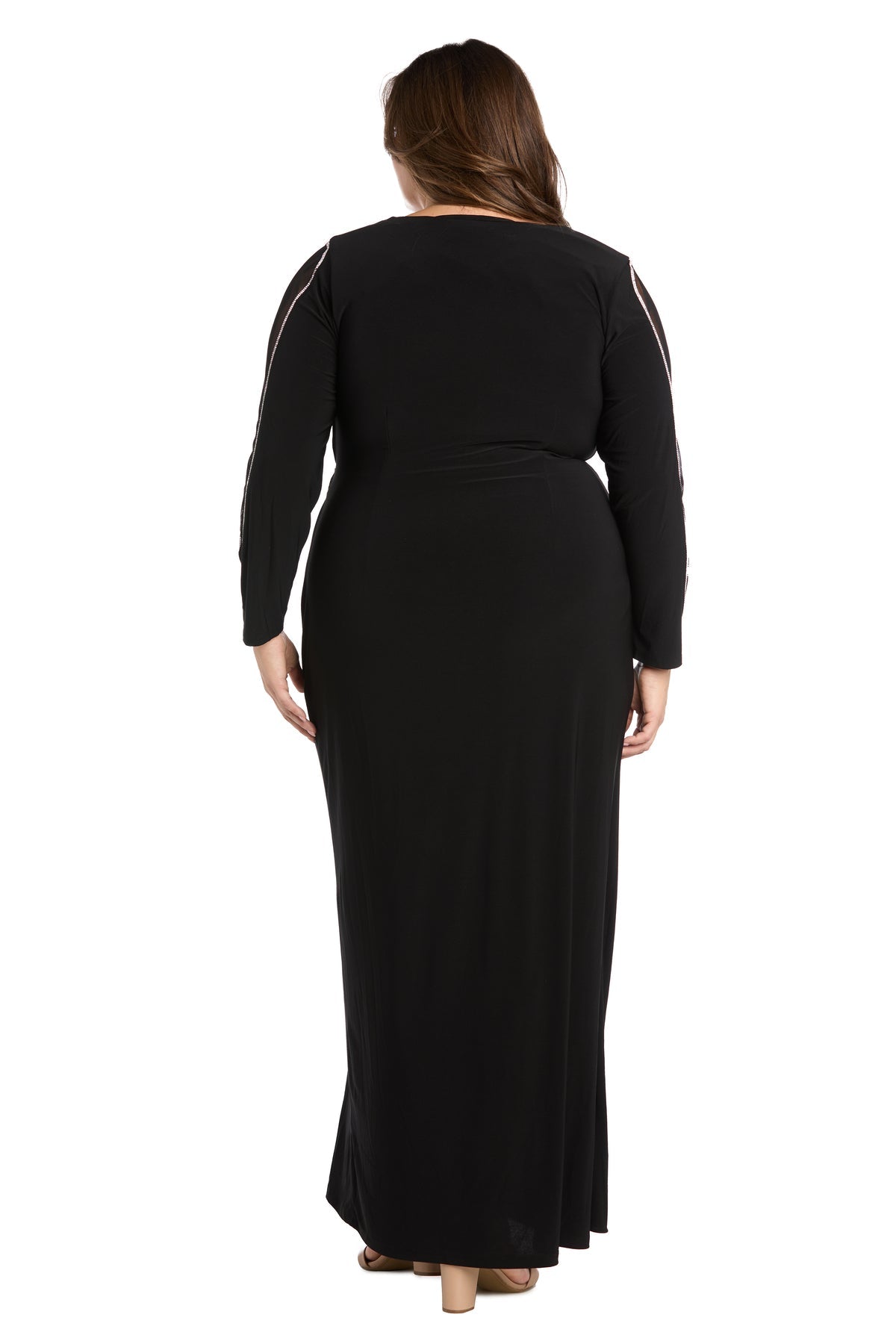 R&M Richards 3411W Plus Size Long Sleeve Formal Evening Dress