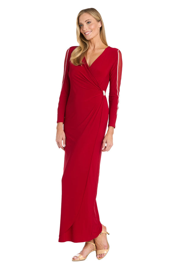 Fitted Long Sleeve Dress Evening Formal R&M Richards 3411