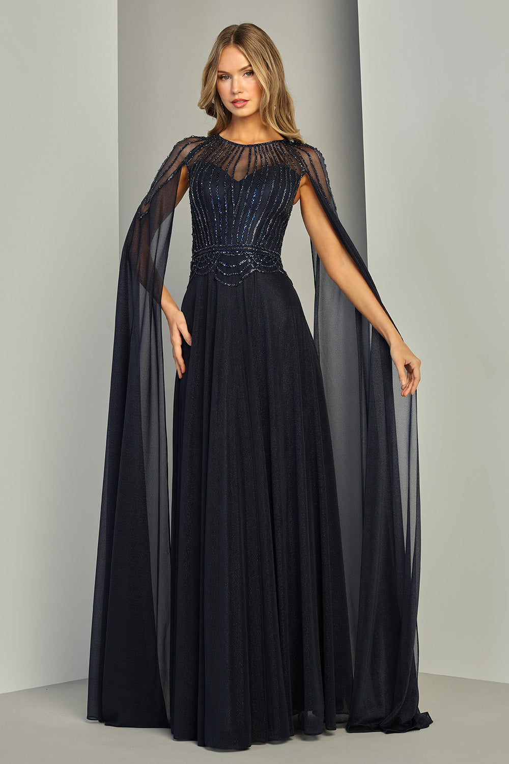 Jewel Floor-Length Chiffon Occasion A-Line Adora Design 3412