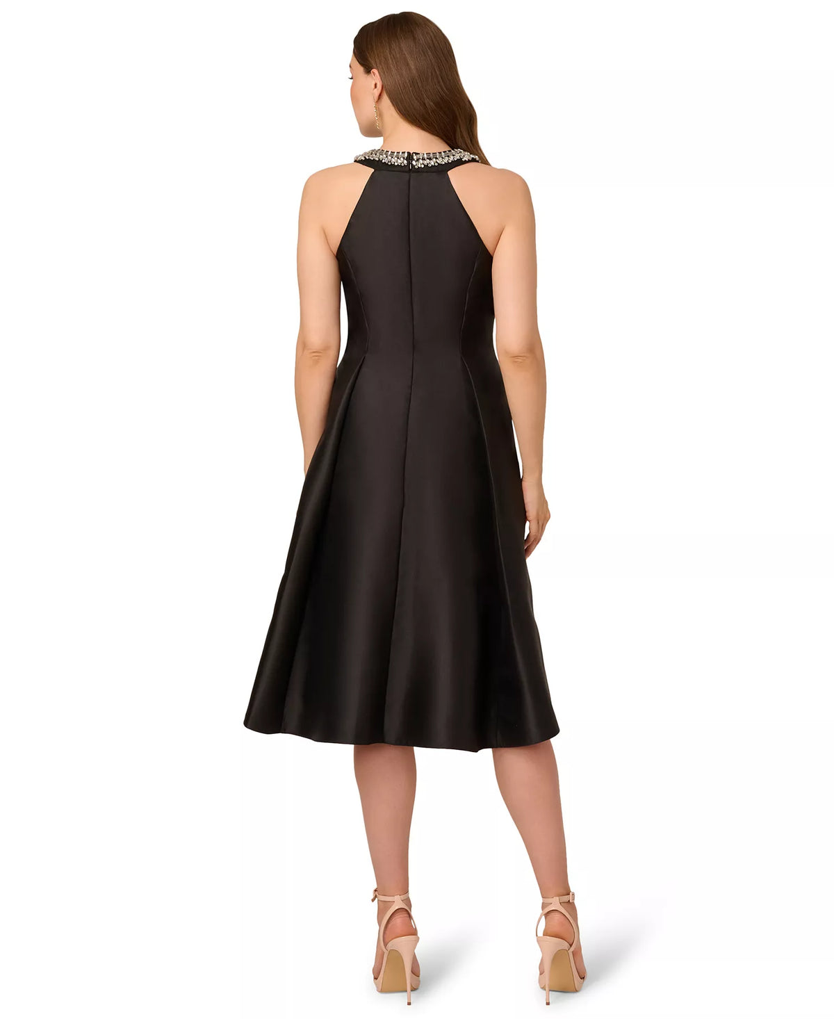 Halter High-Low Satin Occasion A-Line Adrianna Papell AP1E212055