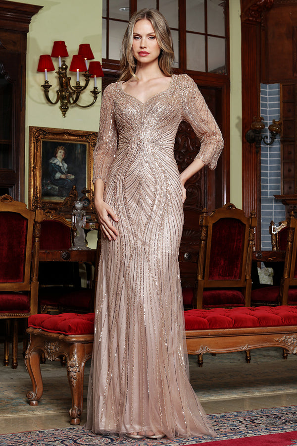 Sweetheart Floor-Length Sequin Formal Sheath Column Adora Design 3418