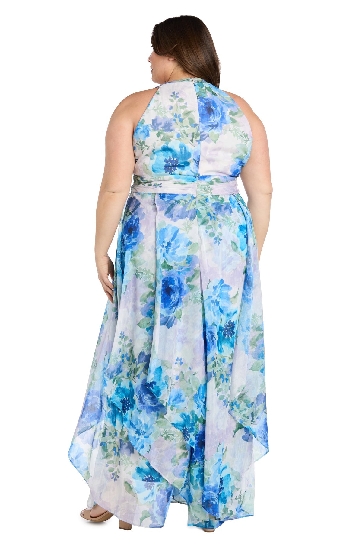 R&M Richards 3422W Long Plus Size Floral Print Formal Dress