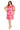 Plus Size Dresses Plus Size Short Floral Ruffle Dress Lilac/Coral