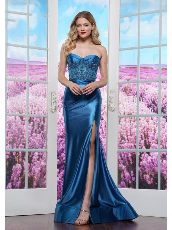 Prom Dresses Long Formal Fitted Velvet Prom Dress Teal