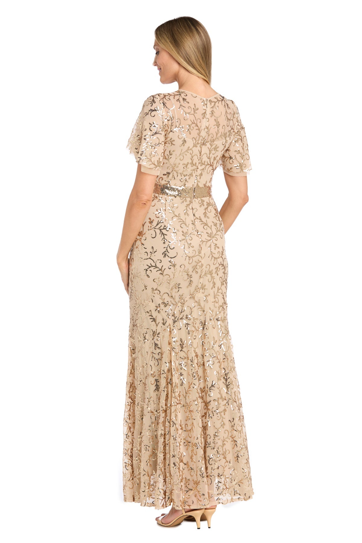 R&M Richards 3425 Long Mother of the Bride Sequin Formal Dress