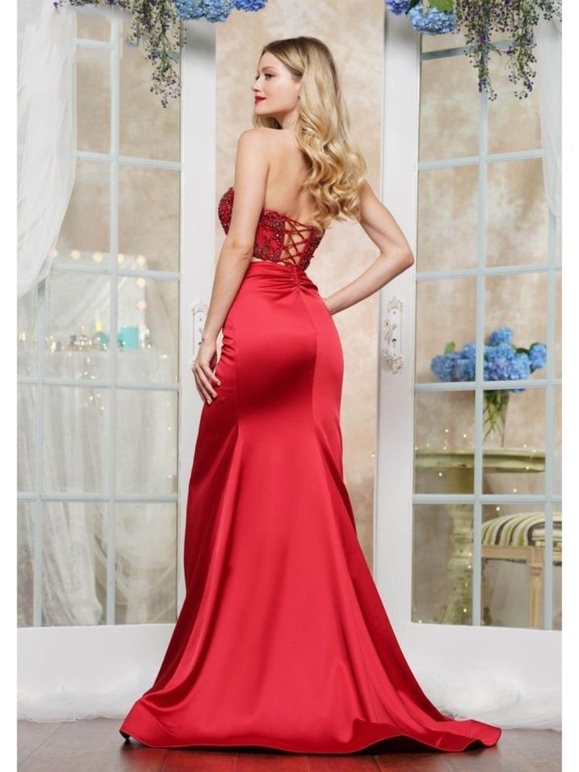 Prom Dresses Fitted Formal Long Prom Dress Red
