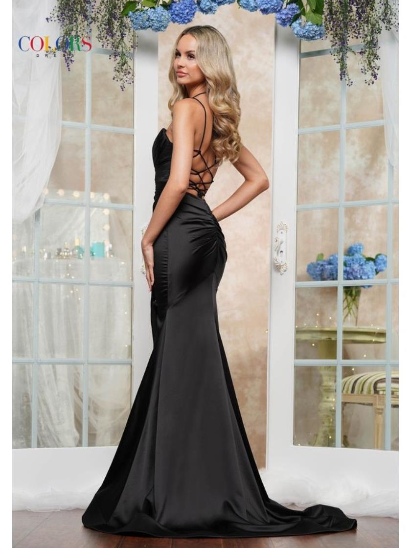 Colors 3428 Fitted Long Formal Evening Prom Dress