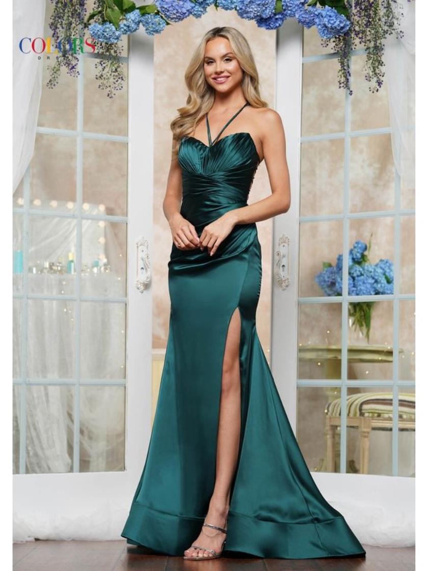 Colors 3428 Fitted Long Formal Evening Prom Dress