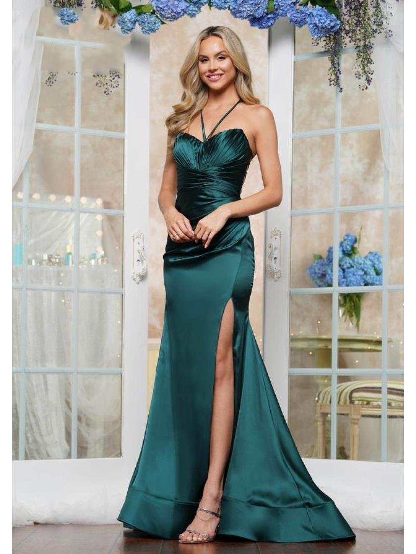 Prom Dresses Fitted Long Formal Evening Prom Dress Deep Green
