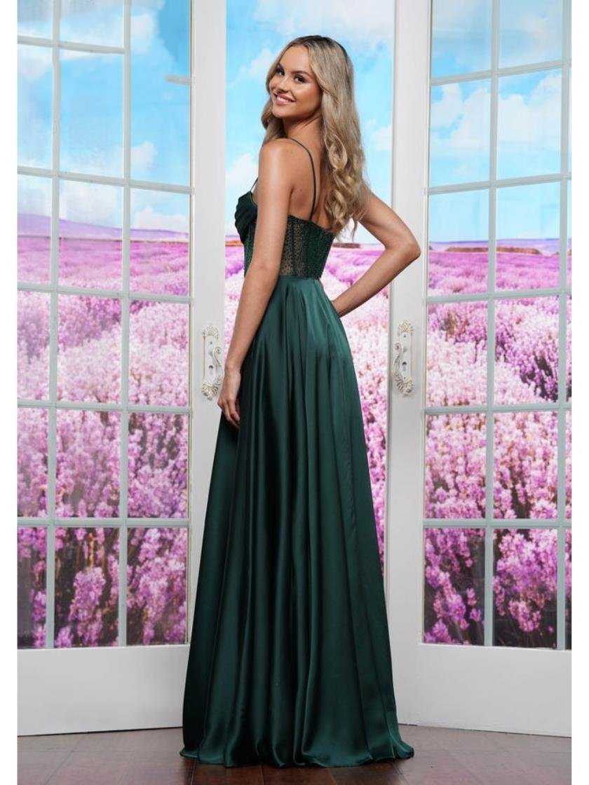 Prom Dresses Long Formal Evening Slit Prom Dress Deep Green