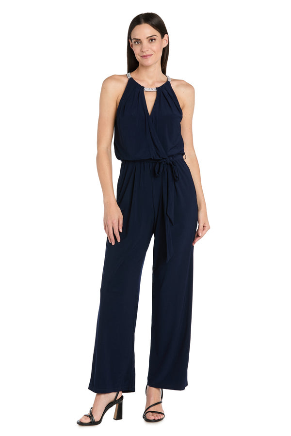 Long Formal Jumpsuit Keyhole R&M Richards 3440