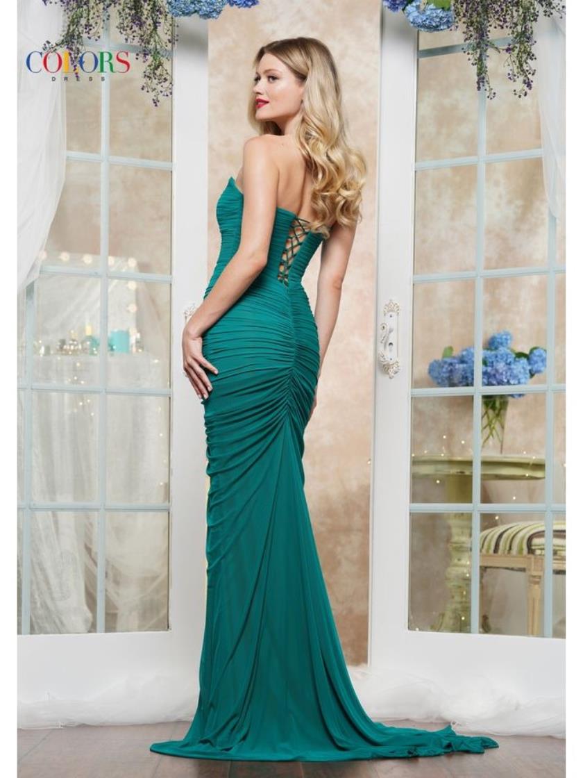 Colors 3444 Fitted Evening Long Formal Prom Dress