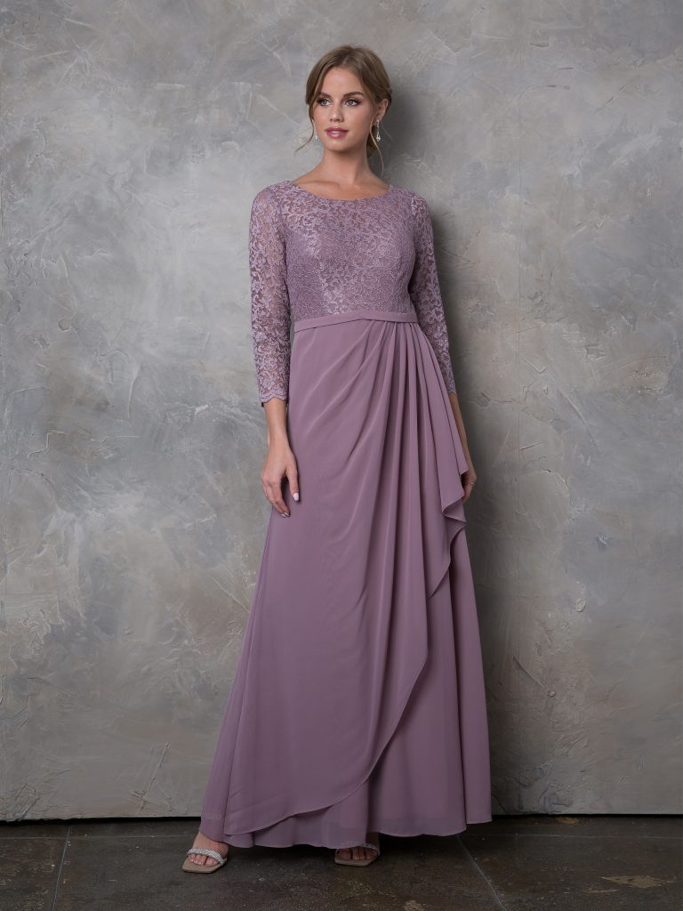 Eva Fashion 3446 Long Mother of the Bride Lace Formal Dress