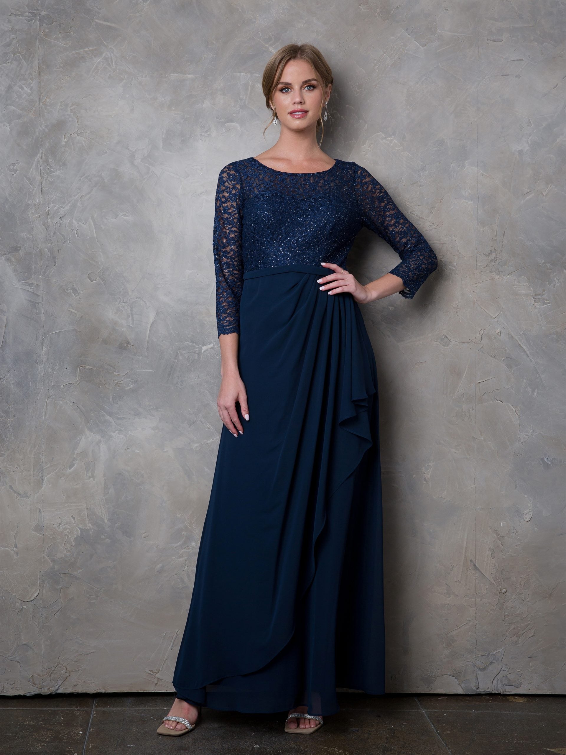 Eva Fashion 3446 Long Mother of the Bride Lace Formal Dress