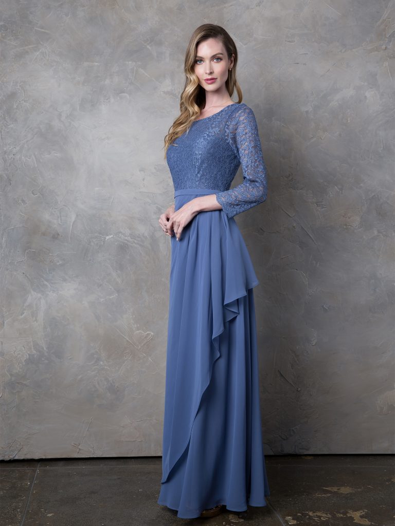 Eva Fashion 3446 Long Mother of the Bride Lace Formal Dress