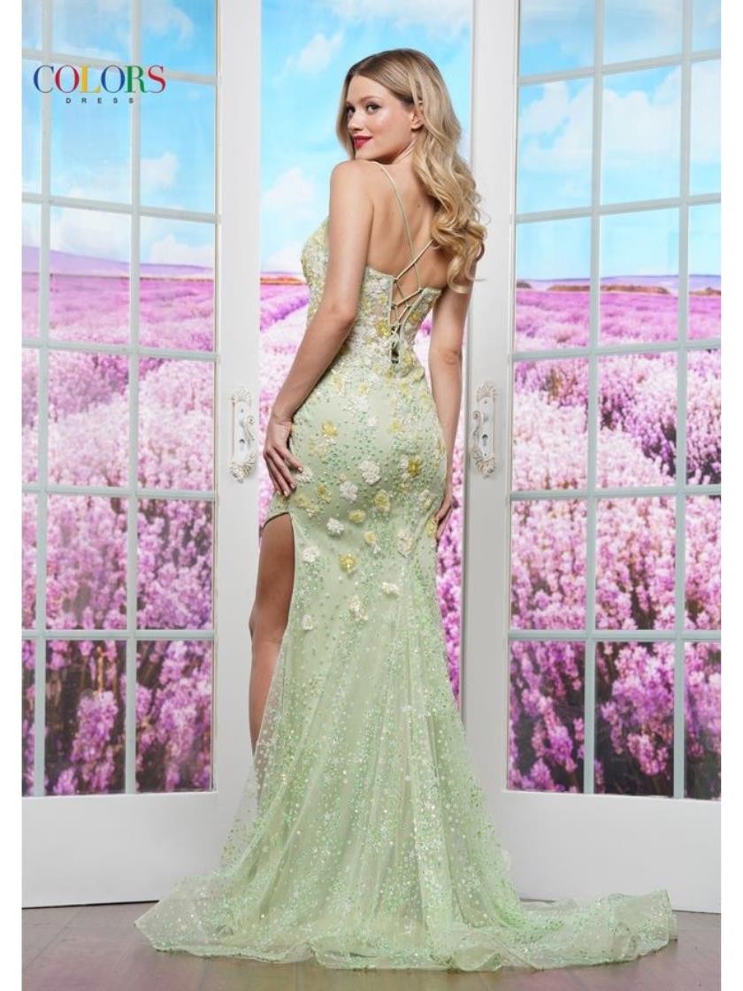 Colors 3447 Fitted Formal Evening Long Prom Dress