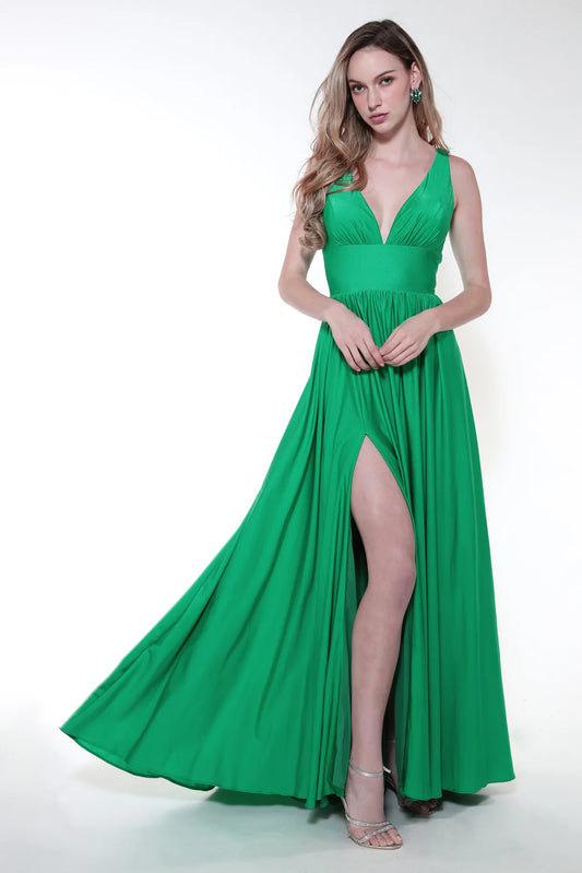 Prom Dresses Long Formal A Line Evening Prom Gown Emerald