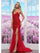 Prom Dresses Floral Formal Long Prom Dress Red