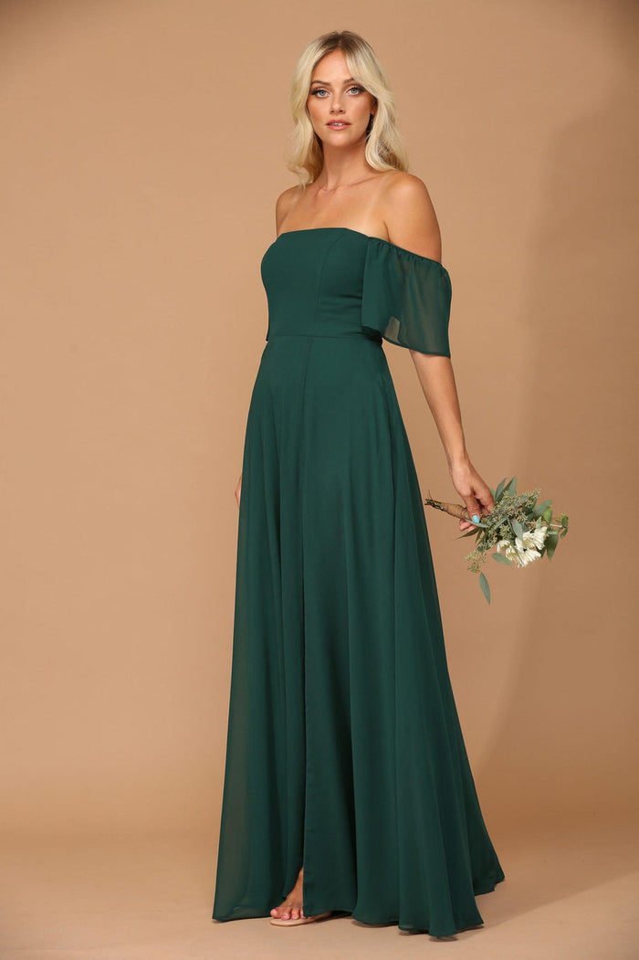 Hunter Green 3XL Long Formal Bridesmaids Chiffon Evening Gown Sale