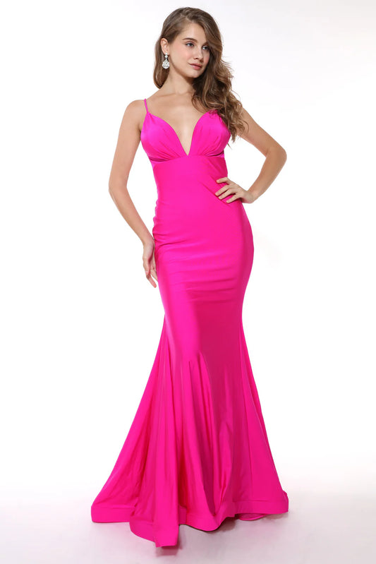 Prom Dresses Long Formal Mermaid Fit Evening Prom Dress Fuchsia