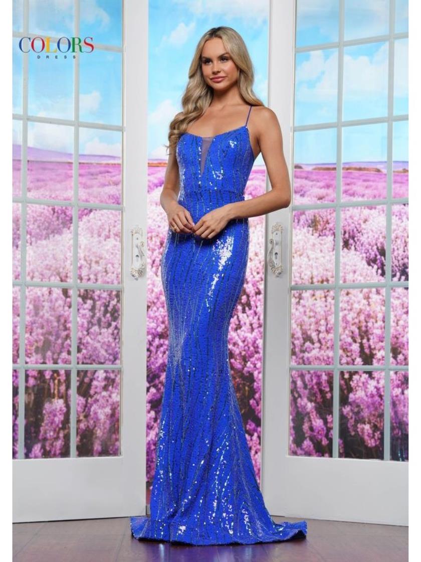Colors 3457 Formal Fitted Long Evening Dress