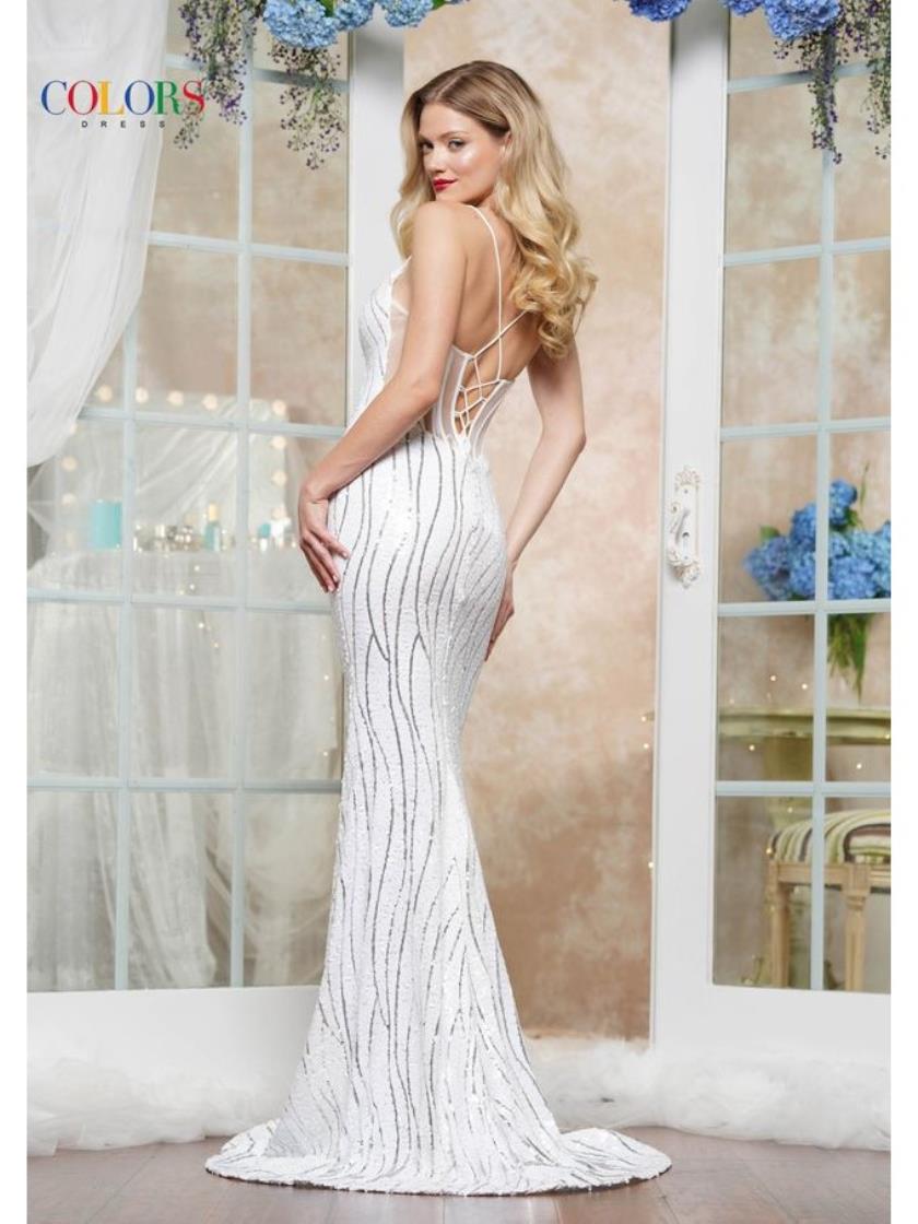 Colors 3457 Formal Fitted Long Evening Dress