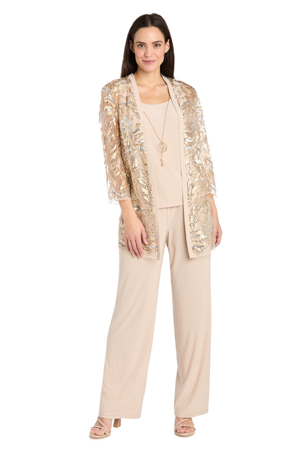 Long Formal Sequin Suit Jacket Pant R&M Richards 3460