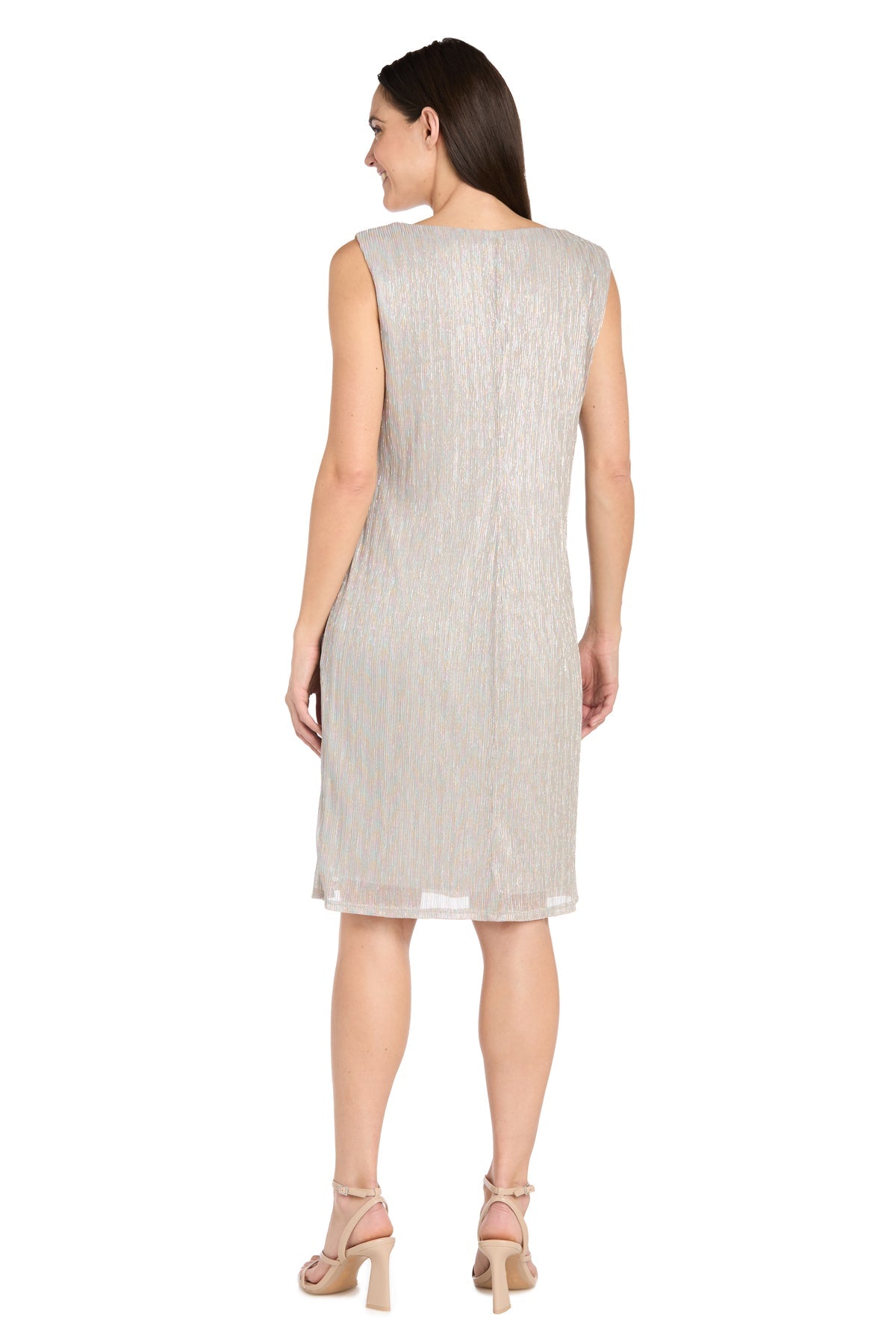 R&M Richards 3461 Short Mother of the Bride Metallic Jacket Dress
