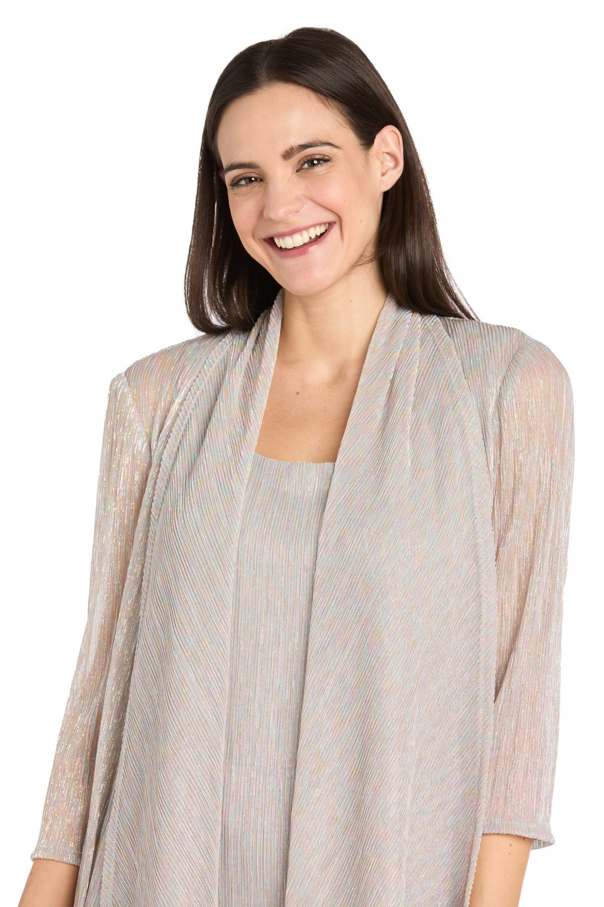 R&M Richards 3461 Short Mother of the Bride Metallic Jacket Dress