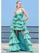 Prom Dresses Ruffle Long Formal Evening Prom Dress Green