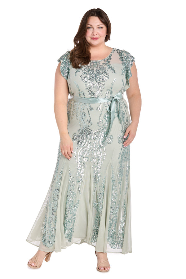 Plus Size Long Dress Mother of the Bride Formal R&M Richards 3465W