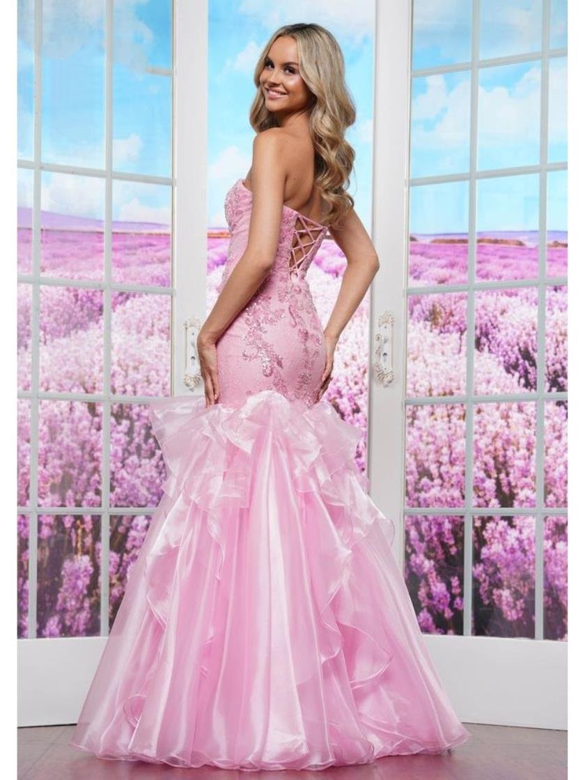 Prom Dresses Long Formal Beaded Mermaid Prom Dress Pink
