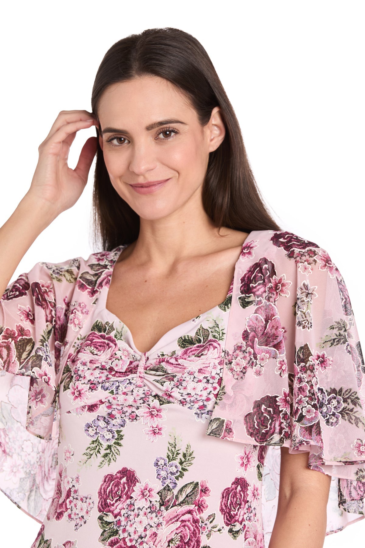 R&M Richards 3467 Short Floral Print Knee Length Cocktail Dress